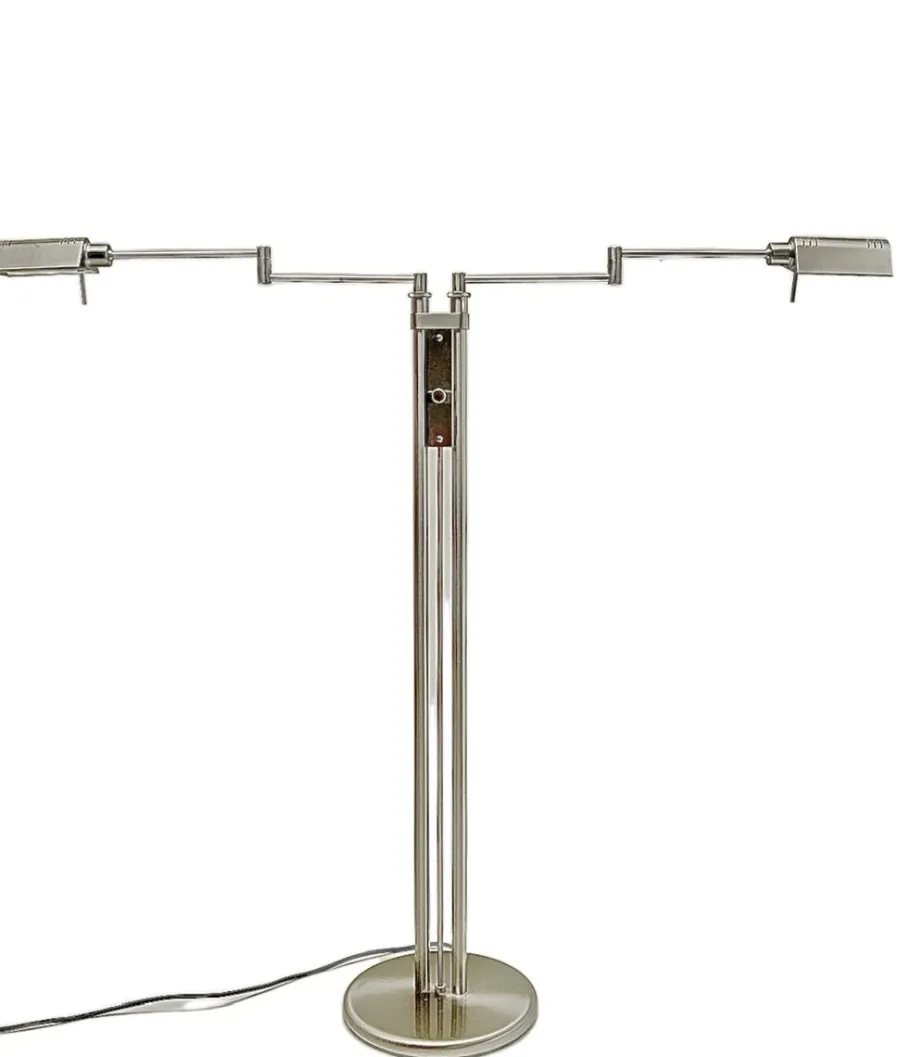 Clearance Pamono 2-Arm Swing Twin Reading Floor Lamp from Holtkotter Leuchten, 1980s
