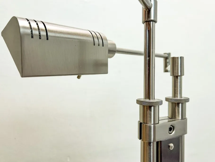 Clearance Pamono 2-Arm Swing Twin Reading Floor Lamp from Holtkotter Leuchten, 1980s