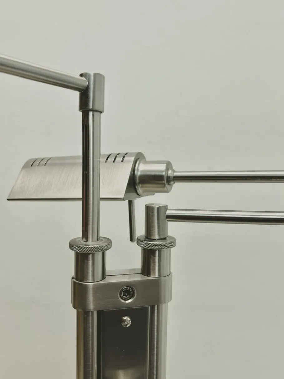 Clearance Pamono 2-Arm Swing Twin Reading Floor Lamp from Holtkotter Leuchten, 1980s