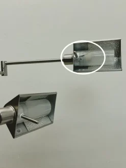 Clearance Pamono 2-Arm Swing Twin Reading Floor Lamp from Holtkotter Leuchten, 1980s