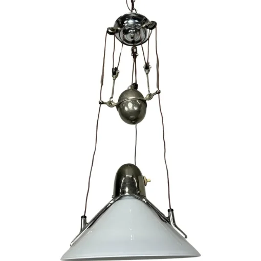 Hot Pamono Art Deco Adjustable Hanging Lamp, 1930s
