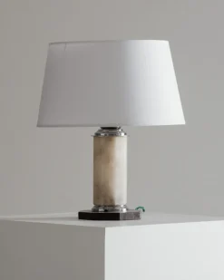 Pamono Art Deco Alabaster Lamp, 1930s