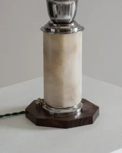 Pamono Art Deco Alabaster Lamp, 1930s