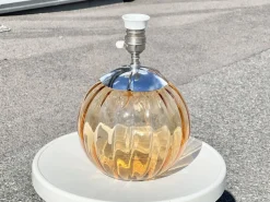 Discount Pamono Art Deco Amber Glass Table Lamp, 1930s