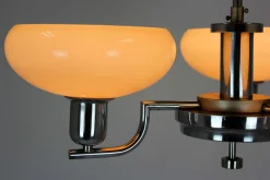 Hot Pamono Art Deco Bauhaus Chrome Chandelier from Napako, Former Czechoslovakia, 1940s