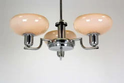 Hot Pamono Art Deco Bauhaus Chrome Chandelier from Napako, Former Czechoslovakia, 1940s
