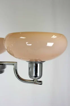 Hot Pamono Art Deco Bauhaus Chrome Chandelier from Napako, Former Czechoslovakia, 1940s