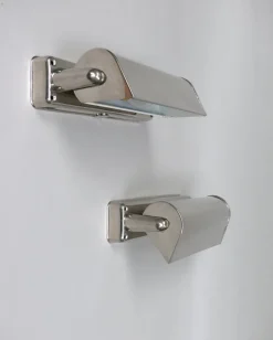 Online Pamono Art Deco Bauhaus Minimalist Nickel Plated Sconces, 1930s, Set of 2