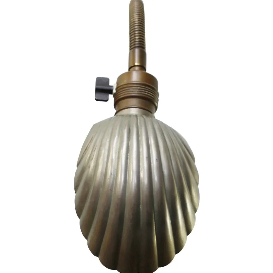 Clearance Pamono Art Deco Belgian Shell Brass Gooseneck Desk Lamp