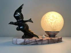 Best Pamono Art Deco Bird Lamp, 1920s