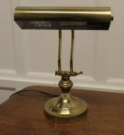 Outlet Pamono Art Deco Brass Adjustable Bankers Desk Lamp , 1960s