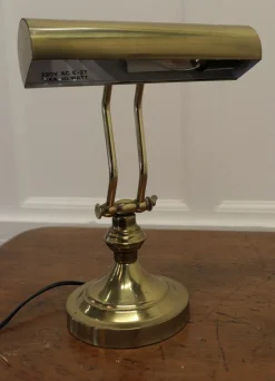 Outlet Pamono Art Deco Brass Adjustable Bankers Desk Lamp , 1960s