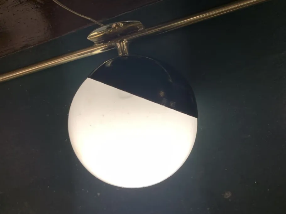 Online Pamono Art Deco Brass and Opaline Glass Wall Lamp, Italy, 1945