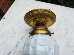 Hot Pamono Art Deco Brass Ceiling Lamp, 1920s