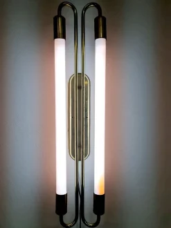 Discount Pamono Art Deco Brass Cinema Wall Scones, 1930s