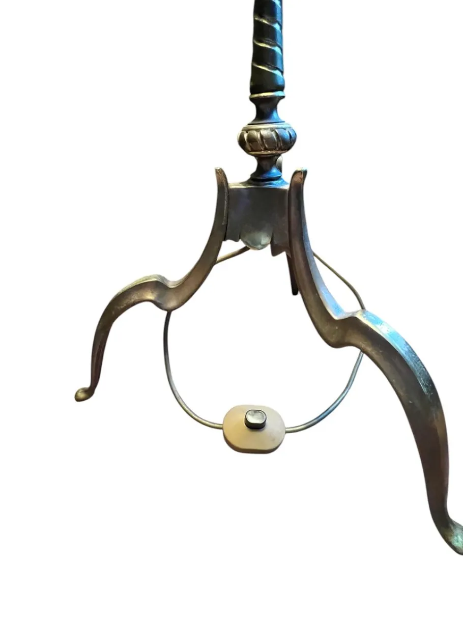 Clearance Pamono Art Deco Brass Floor Lamp, 1950s