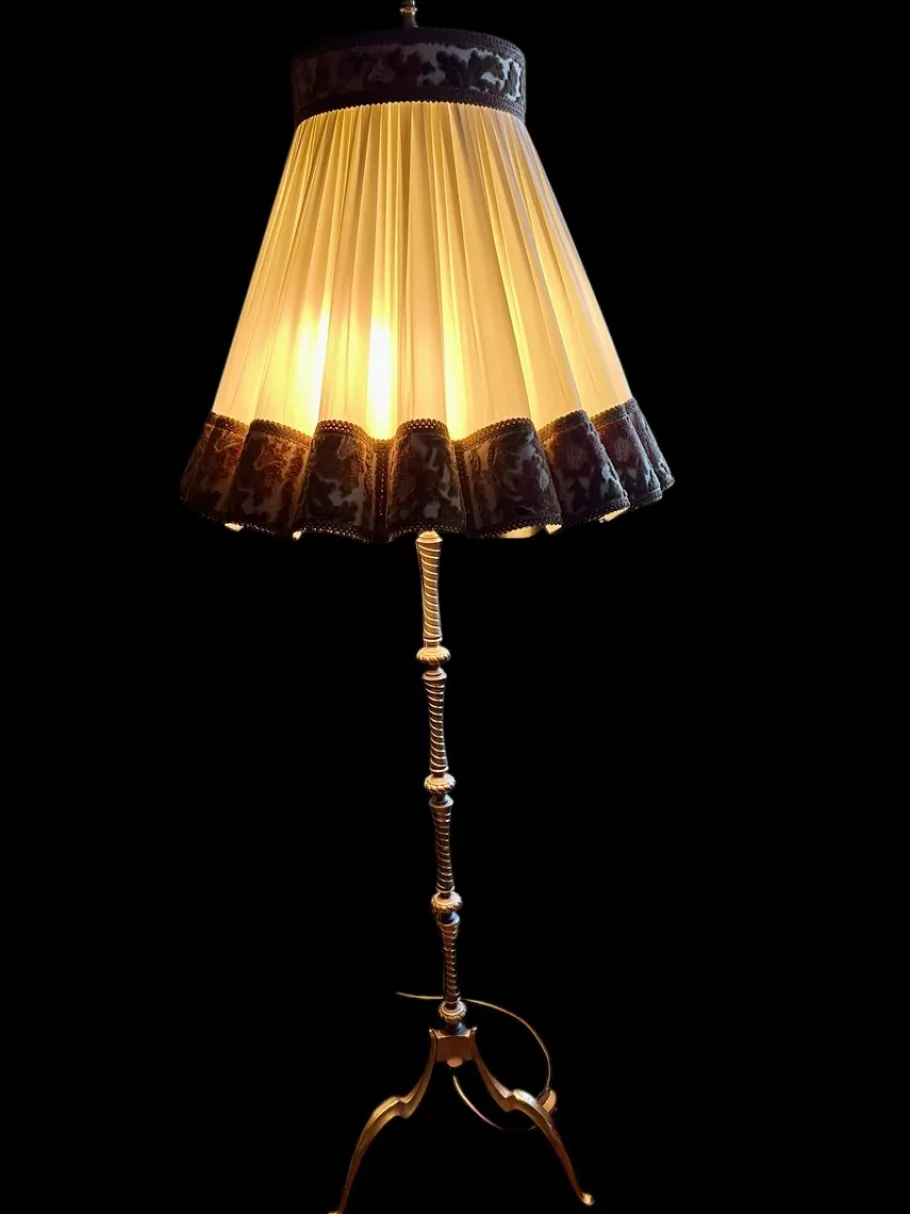 Clearance Pamono Art Deco Brass Floor Lamp, 1950s
