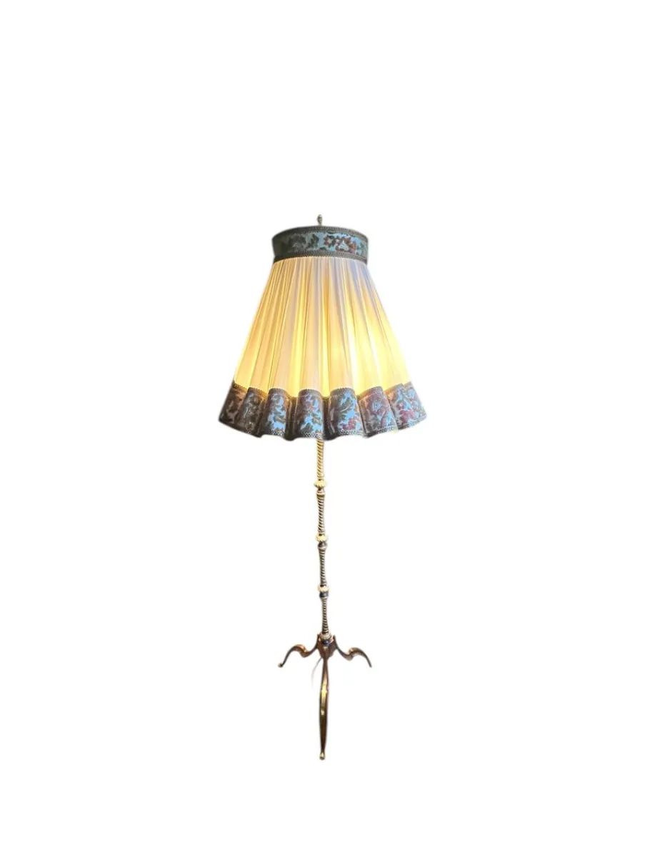Clearance Pamono Art Deco Brass Floor Lamp, 1950s