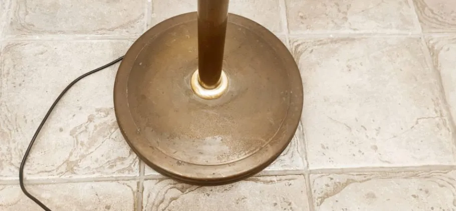 Clearance Pamono Art Deco Brass Floor Lamp, 1940s