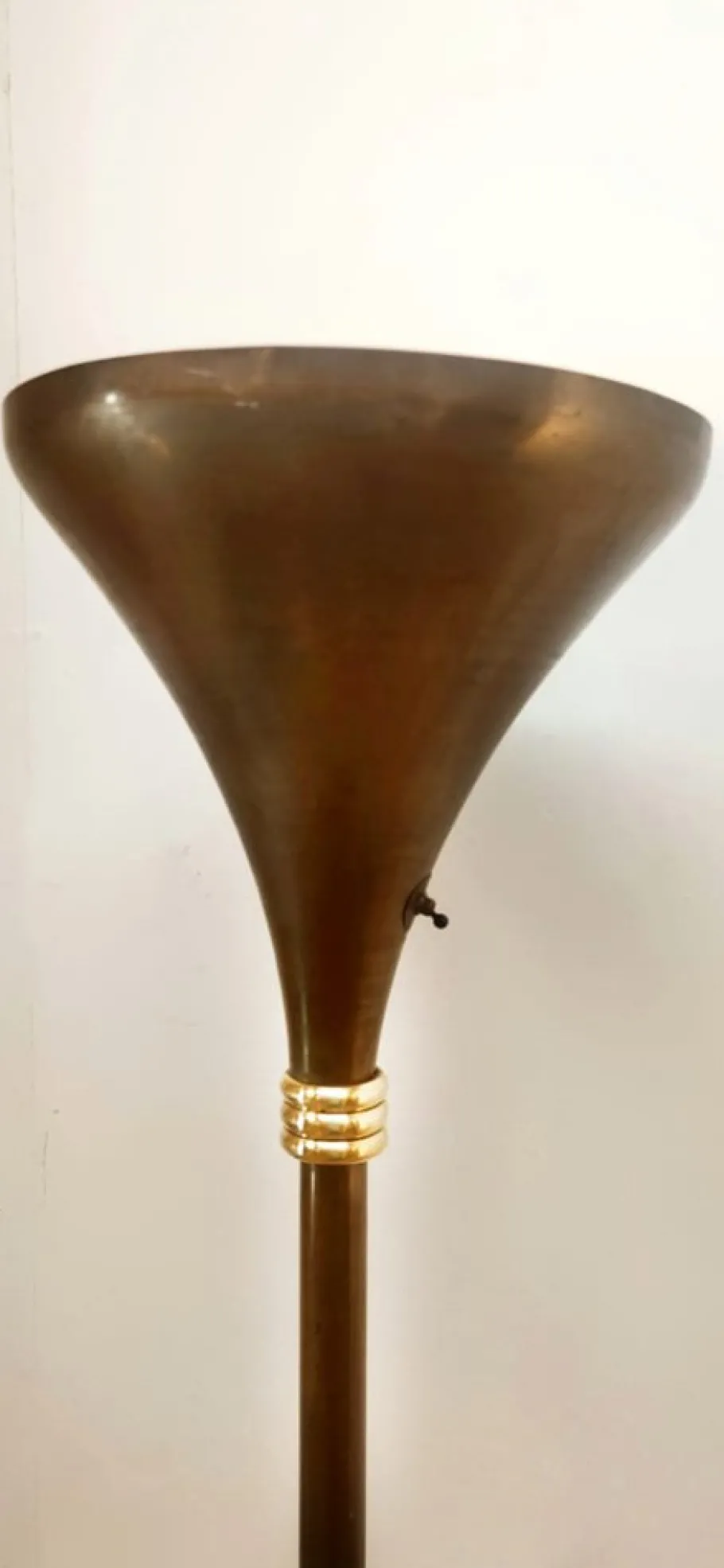 Clearance Pamono Art Deco Brass Floor Lamp, 1940s
