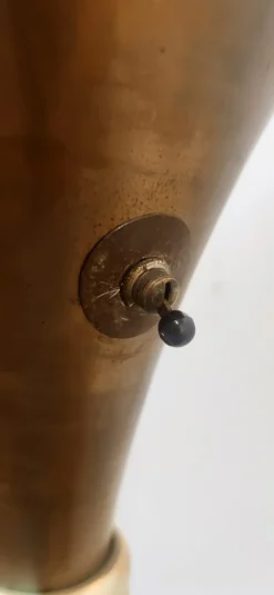 Clearance Pamono Art Deco Brass Floor Lamp, 1940s