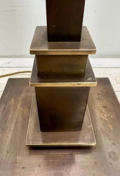 Hot Pamono Art Deco Brass Floor Lamp with Geometric Accents, 1950s