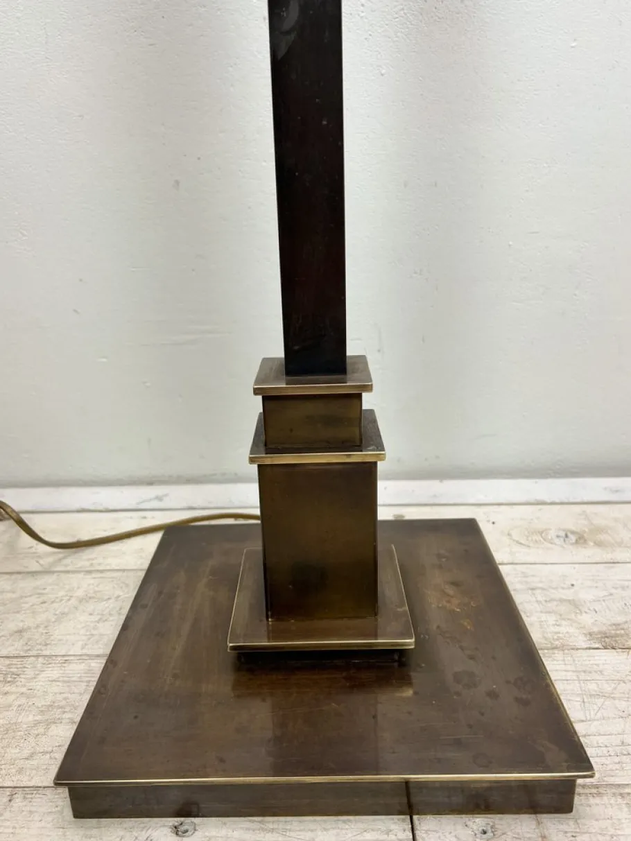 Hot Pamono Art Deco Brass Floor Lamp with Geometric Accents, 1950s