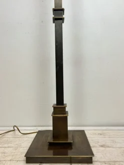 Hot Pamono Art Deco Brass Floor Lamp with Geometric Accents, 1950s
