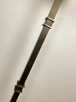 Hot Pamono Art Deco Brass Floor Lamp with Geometric Accents, 1950s