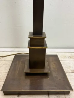 Hot Pamono Art Deco Brass Floor Lamp with Geometric Accents, 1950s