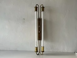 Discount Pamono Art Deco Brass Industrial Cinema Sconce with Two Fluorescent Tubes, Germany, 1930s