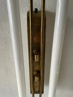Discount Pamono Art Deco Brass Industrial Cinema Sconce with Two Fluorescent Tubes, Germany, 1930s
