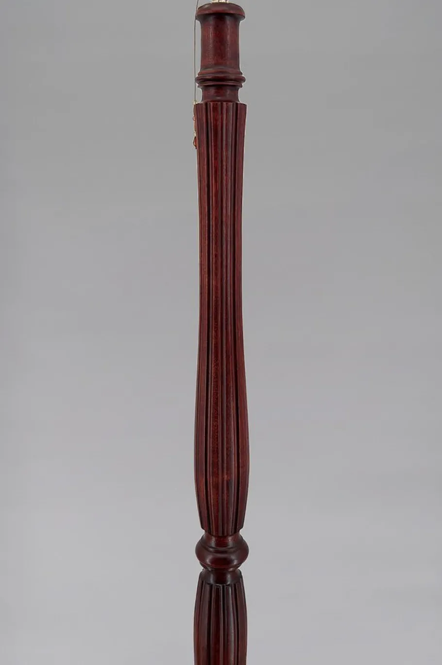 Pamono Art Deco Carved Wood and Opaline Glass Floor Lamp, France, 1925