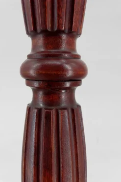 Pamono Art Deco Carved Wood and Opaline Glass Floor Lamp, France, 1925