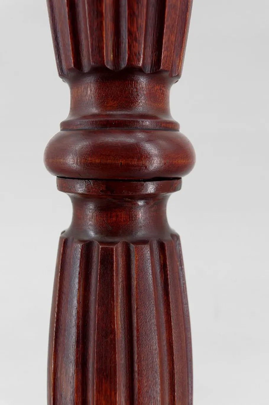 Pamono Art Deco Carved Wood and Opaline Glass Floor Lamp, France, 1925