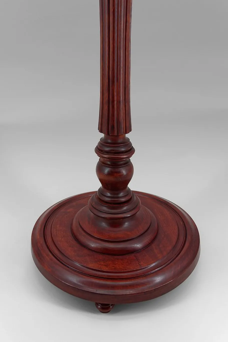 Pamono Art Deco Carved Wood and Opaline Glass Floor Lamp, France, 1925