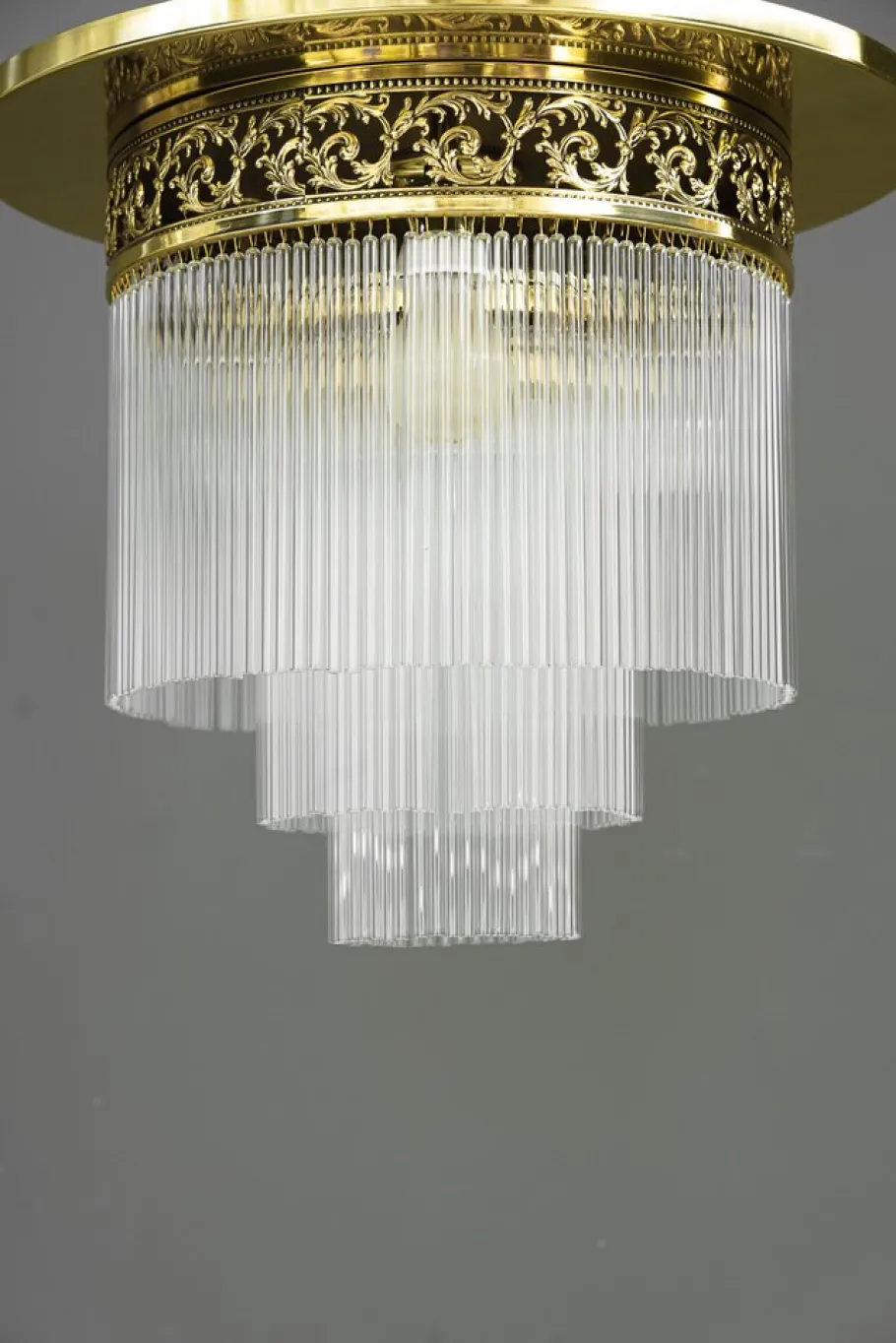 Online Pamono Art Deco Ceiling Lamp with Glass Sticks, Vienna, 1920s