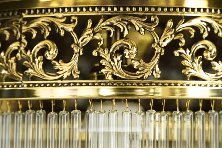 Online Pamono Art Deco Ceiling Lamp with Glass Sticks, Vienna, 1920s