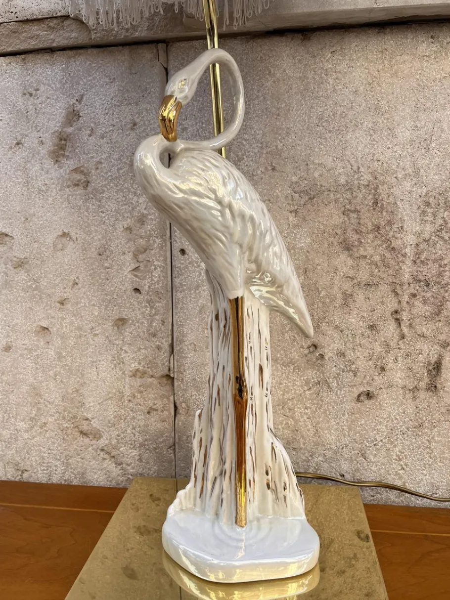 Online Pamono Art Deco Ceramic and Brass Lamp, 1930s