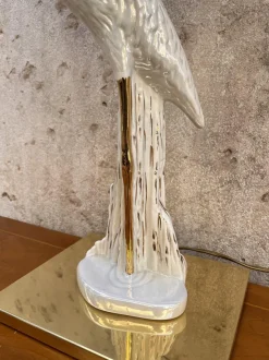 Online Pamono Art Deco Ceramic and Brass Lamp, 1930s