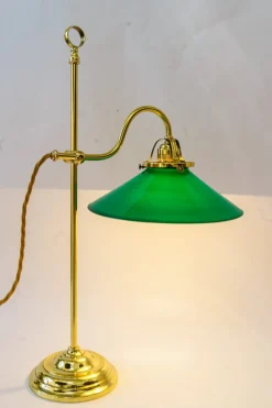 Clearance Pamono Art Deco Condor Table Lamp with Original Antique Glass Shade, Vienna, 1920s