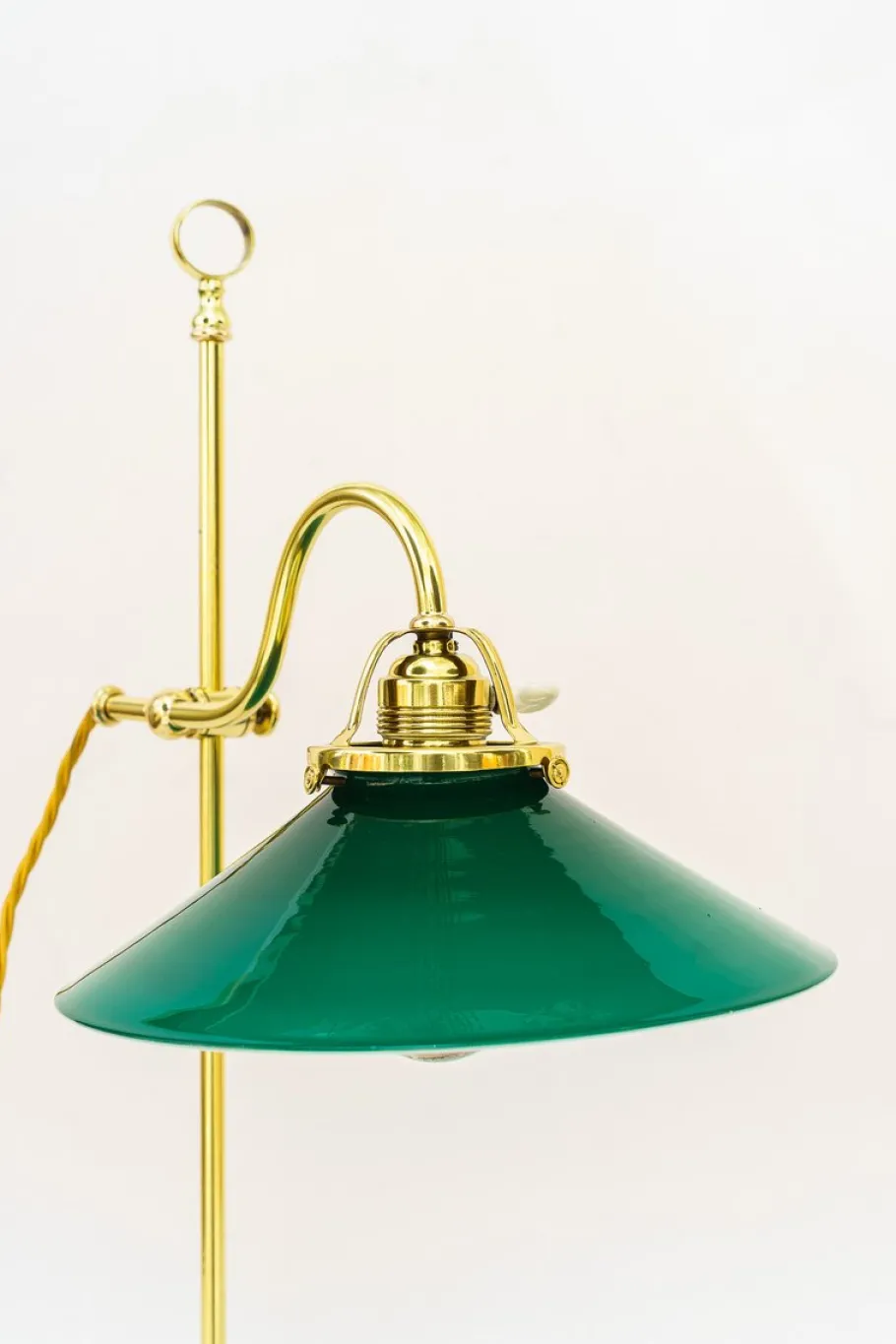 Clearance Pamono Art Deco Condor Table Lamp with Original Antique Glass Shade, Vienna, 1920s