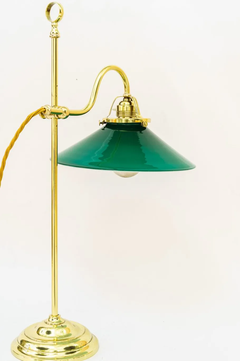 Clearance Pamono Art Deco Condor Table Lamp with Original Antique Glass Shade, Vienna, 1920s