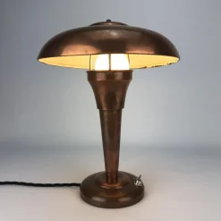 Sale Pamono Art Deco Copper Mushroom Table Lamp