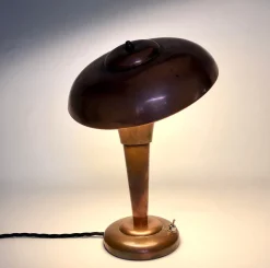 Sale Pamono Art Deco Copper Mushroom Table Lamp