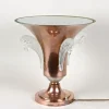 Discount Pamono Art Deco Copper Table Lamp with Lalique Glass Elements, France, 1920s