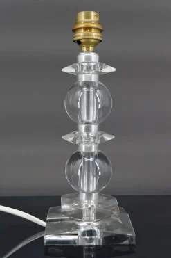 Sale Pamono Art Deco Crystal Lamp by Jacques Adnet for Bacarrat, 1940s
