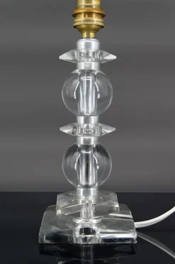Sale Pamono Art Deco Crystal Lamp by Jacques Adnet for Bacarrat, 1940s