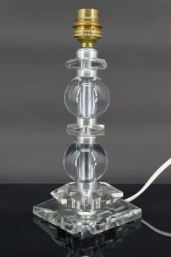 Sale Pamono Art Deco Crystal Lamp by Jacques Adnet for Bacarrat, 1940s
