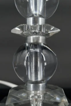 Sale Pamono Art Deco Crystal Lamp by Jacques Adnet for Bacarrat, 1940s